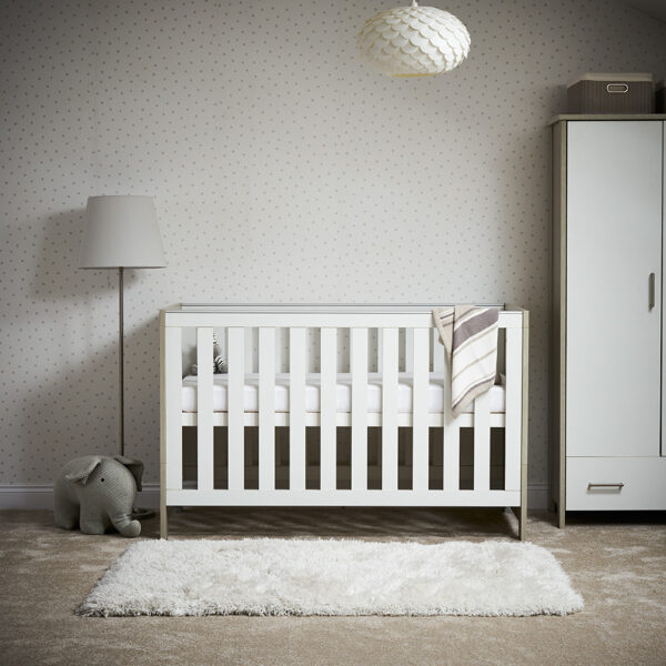 Obaby Nika Cot Bed – Grey Wash & White NEW 2020 - EASTER OFFER