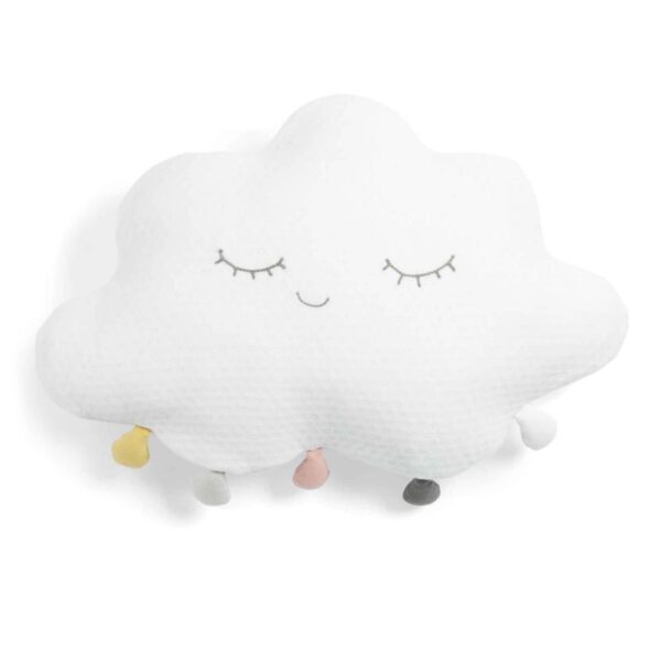 Mamas & Papas Dream Upon A Cloud White Pom Pom Cushion