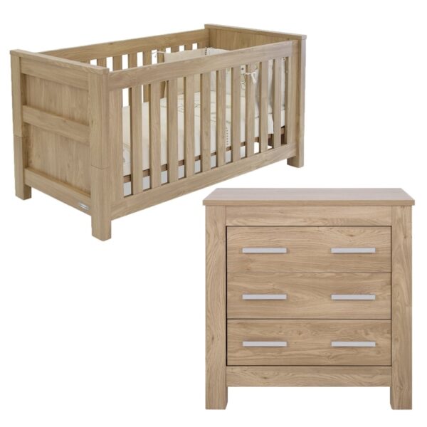 Babystyle Bordeaux Cotbed & Dresser Set - Free Mattress