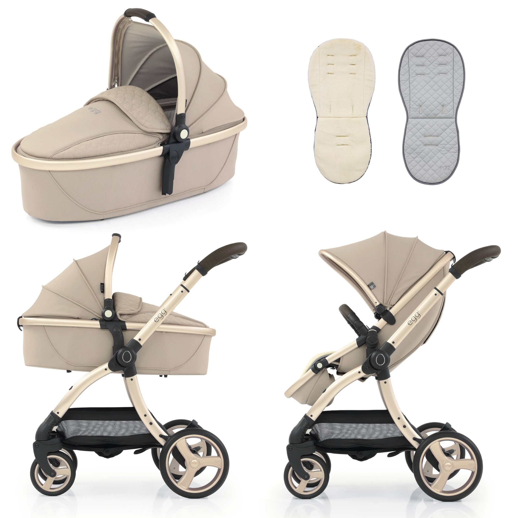 Egg 2 Stroller with Carrycot Feather Baby Pages