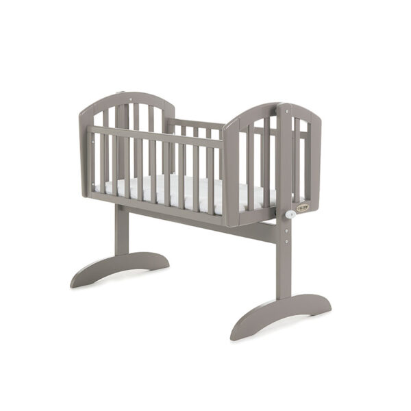 Obaby Sophie Swinging Crib Taupe Grey with Mattress - EASTER OFFER