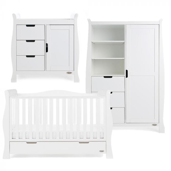 Obaby Stamford Luxe 3 Piece Room Set - White