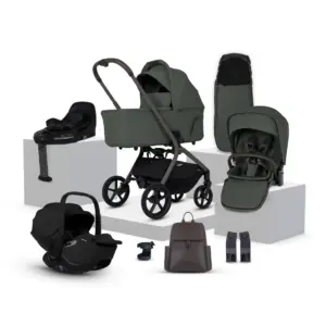 Silver Cross Breeze Pewter Travel System Ultimate 360 Infant Carrier Bundle