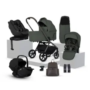 Silver Cross Breez Pewter Travel System Ultimate 360 Family Car Seat Bundle