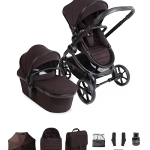 Peach 8 Coffee Bean Pushchair and Carrycot - Pushchair Bundle