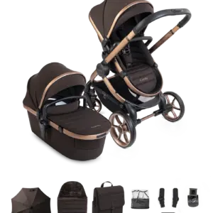 Peach 8 Pecan Pushchair and Carrycot - Pushchair Bundle
