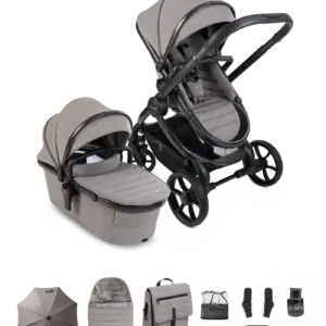 Peach 8 Porcini Pushchair and Carrycot - Pushchair Bundle