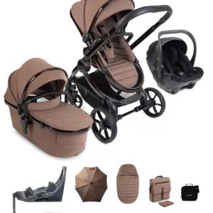 Peach 8 Coco Pushchair and Carrycot - 360 Car Seat Pushchair Bundle
