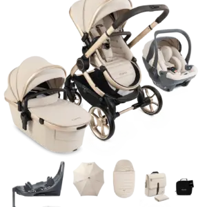 Peach 8 Biscotti Pushchair and Carrycot - 360 Car Seat Pushchair Bundle