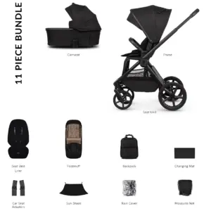 Venicci Upline 3 2in1 Essential Bundle Onyx