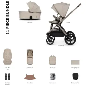 Venicci Upline 3 2in1 Essentials Bundle Stone