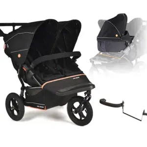 Out n About Nipper Double V6 Newborn and Toddler Bundle black